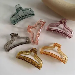 Clear Hollow Hair Claw Clip