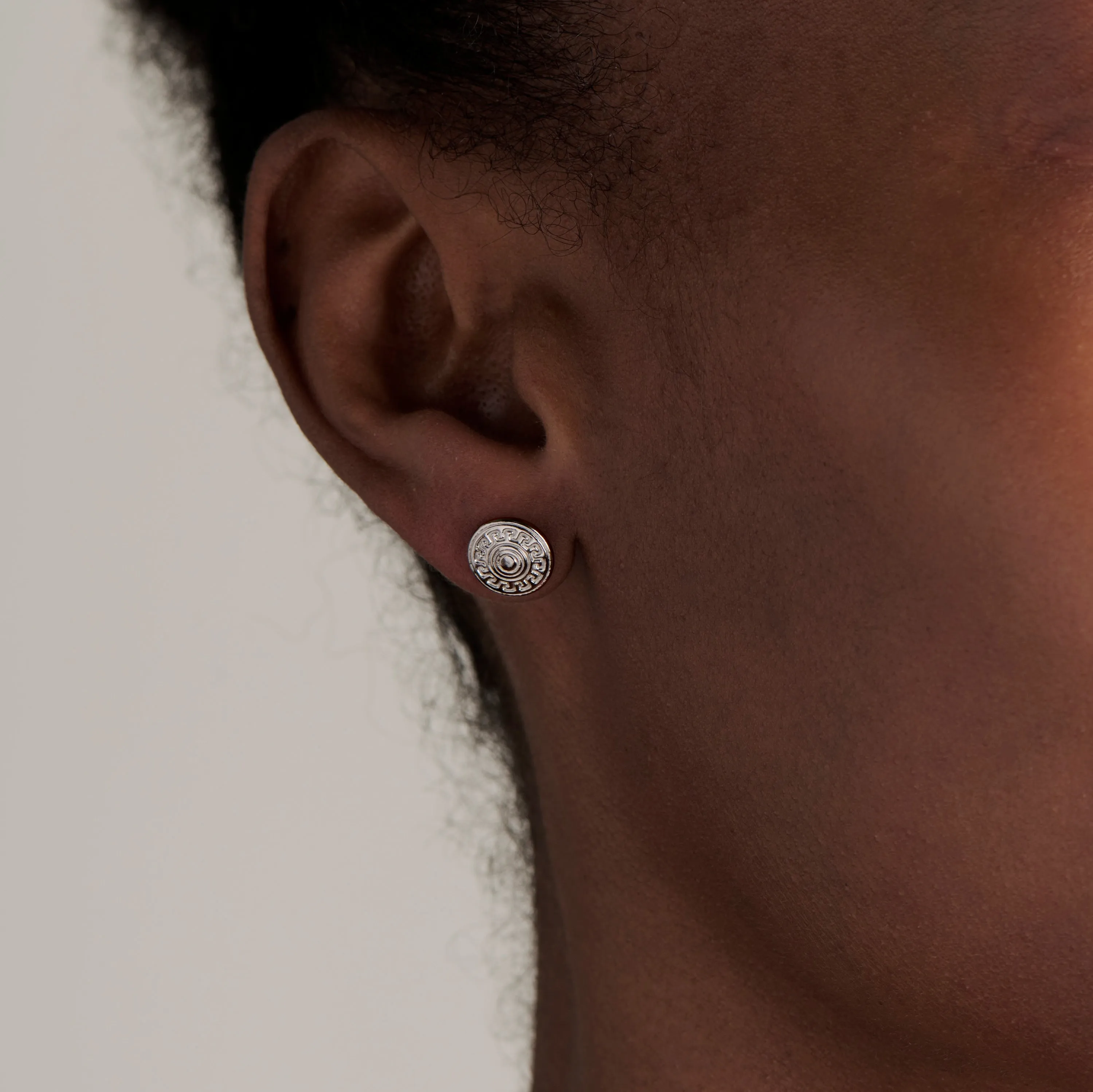 Discus Stud Earrings