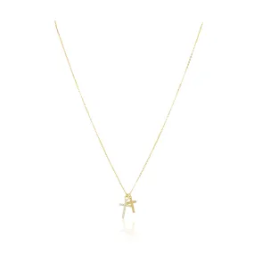 Double Cross Necklace