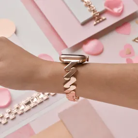 Get Wavy Apple Watch Strap - Rose Gold