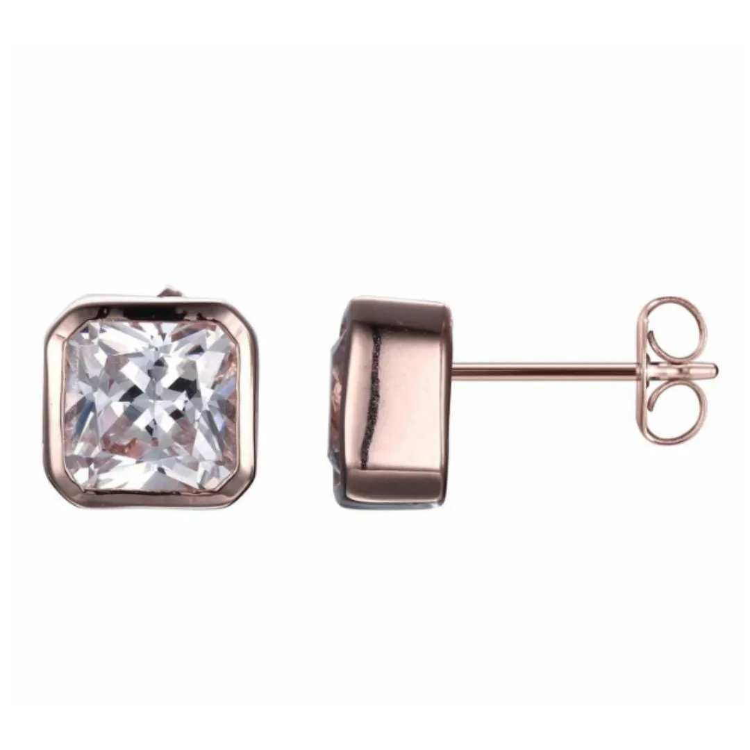 Square Bezel Earrings